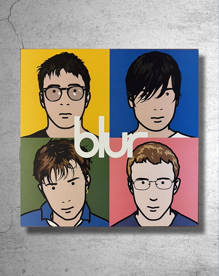 ジュリアン・オピー x Blur 2000年アルバム「The Best of」イギリスでのリリース告知ポスター