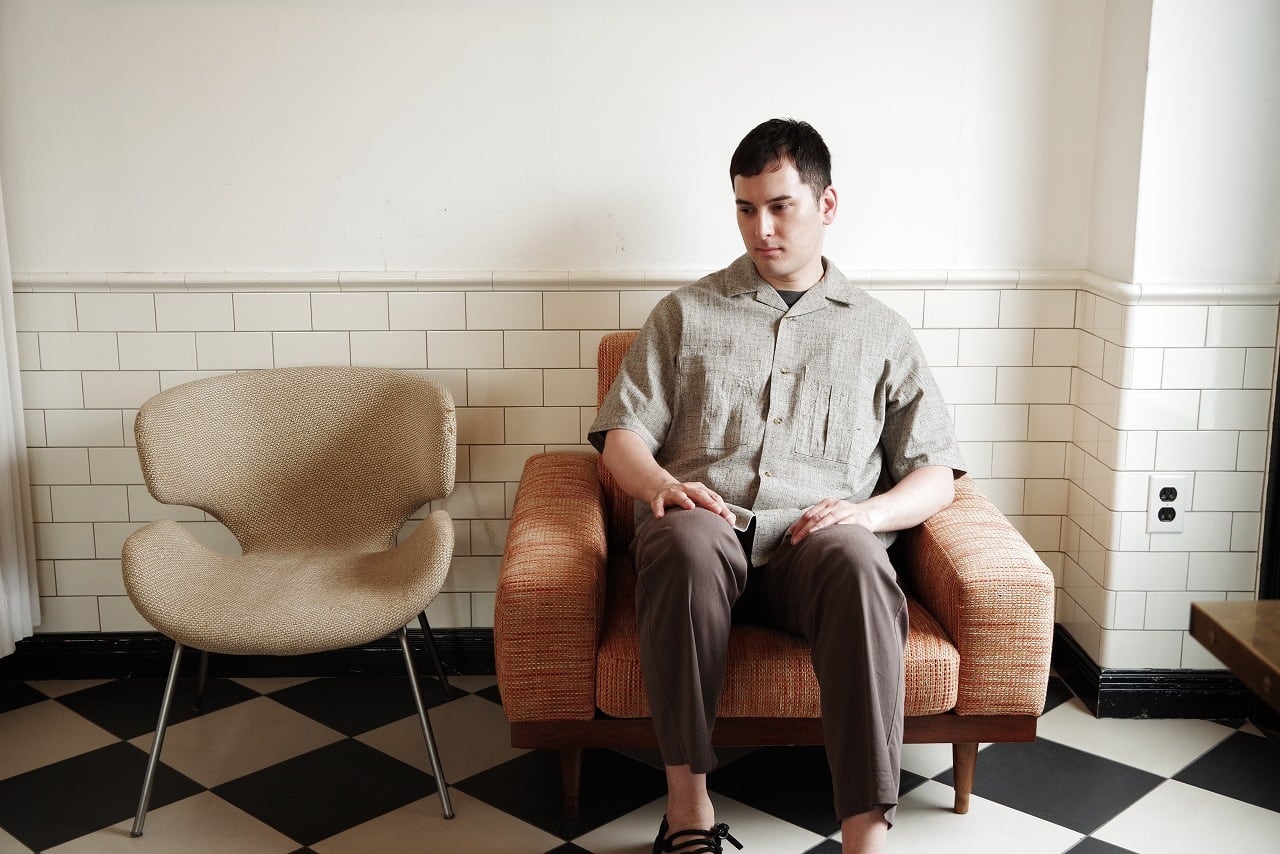 Nepped Check Open Collar Shirt