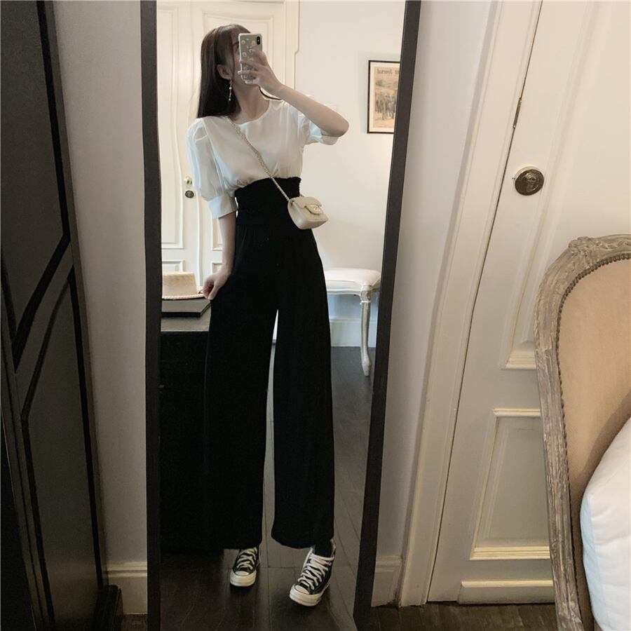 薄手トップス ストレッチウェストルーズパンツ サマー エラスティック 伸縮 夏物 YY-ファッション28138191669