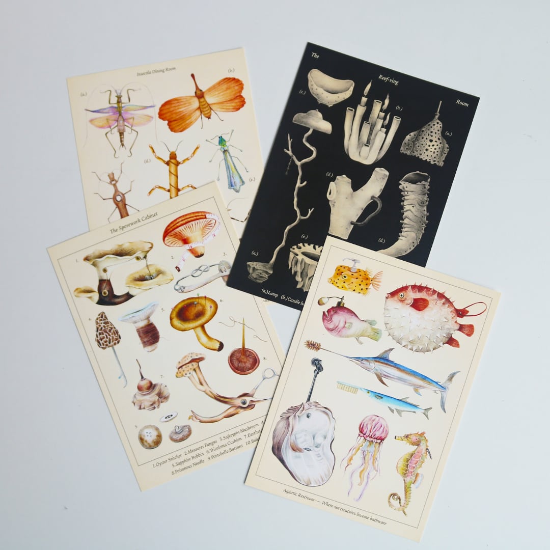 TapTabs ZINE mini ART PRINT set of 4