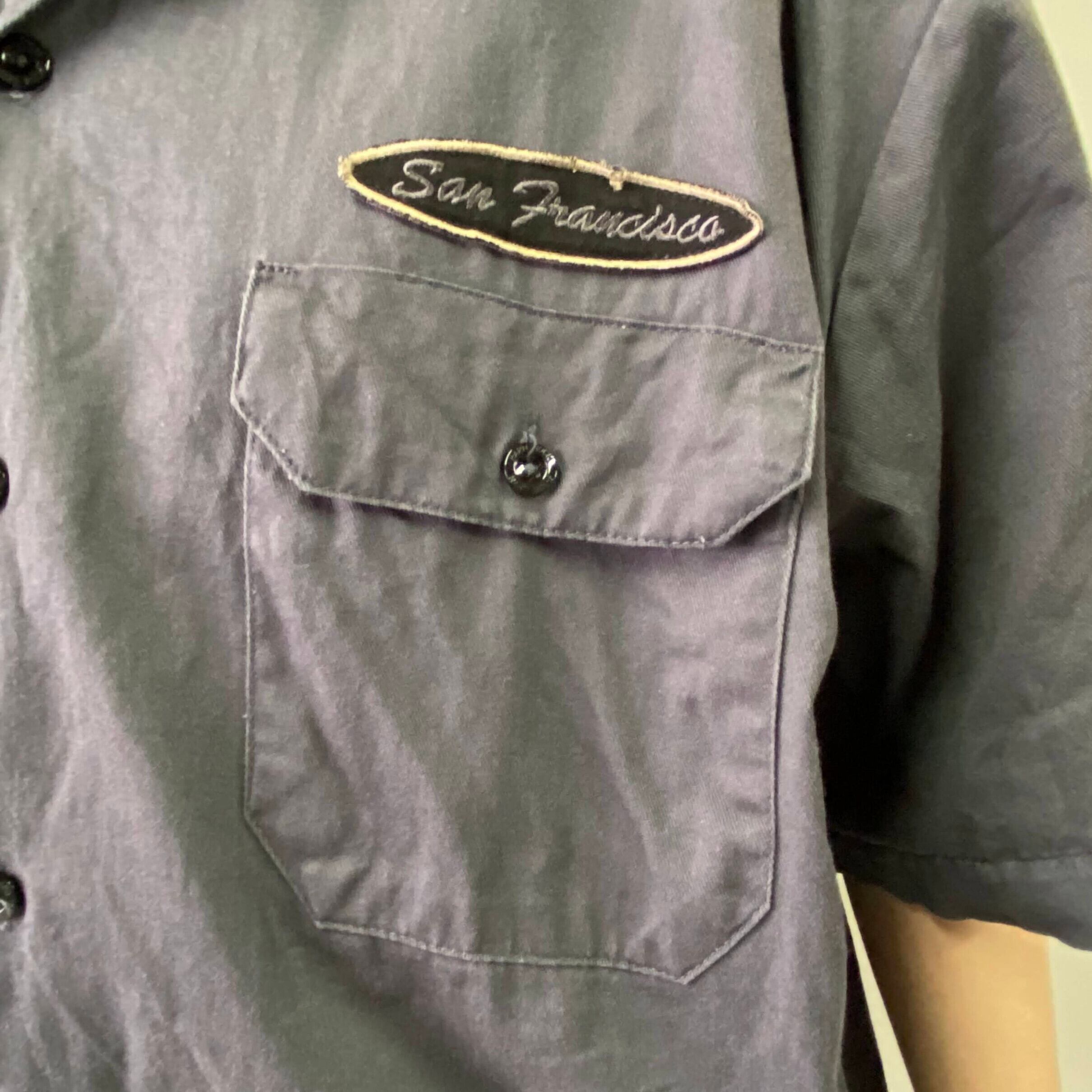 織り柄チェック Hard Rock cafe ハードロックカフェ ワークシャツ2XL