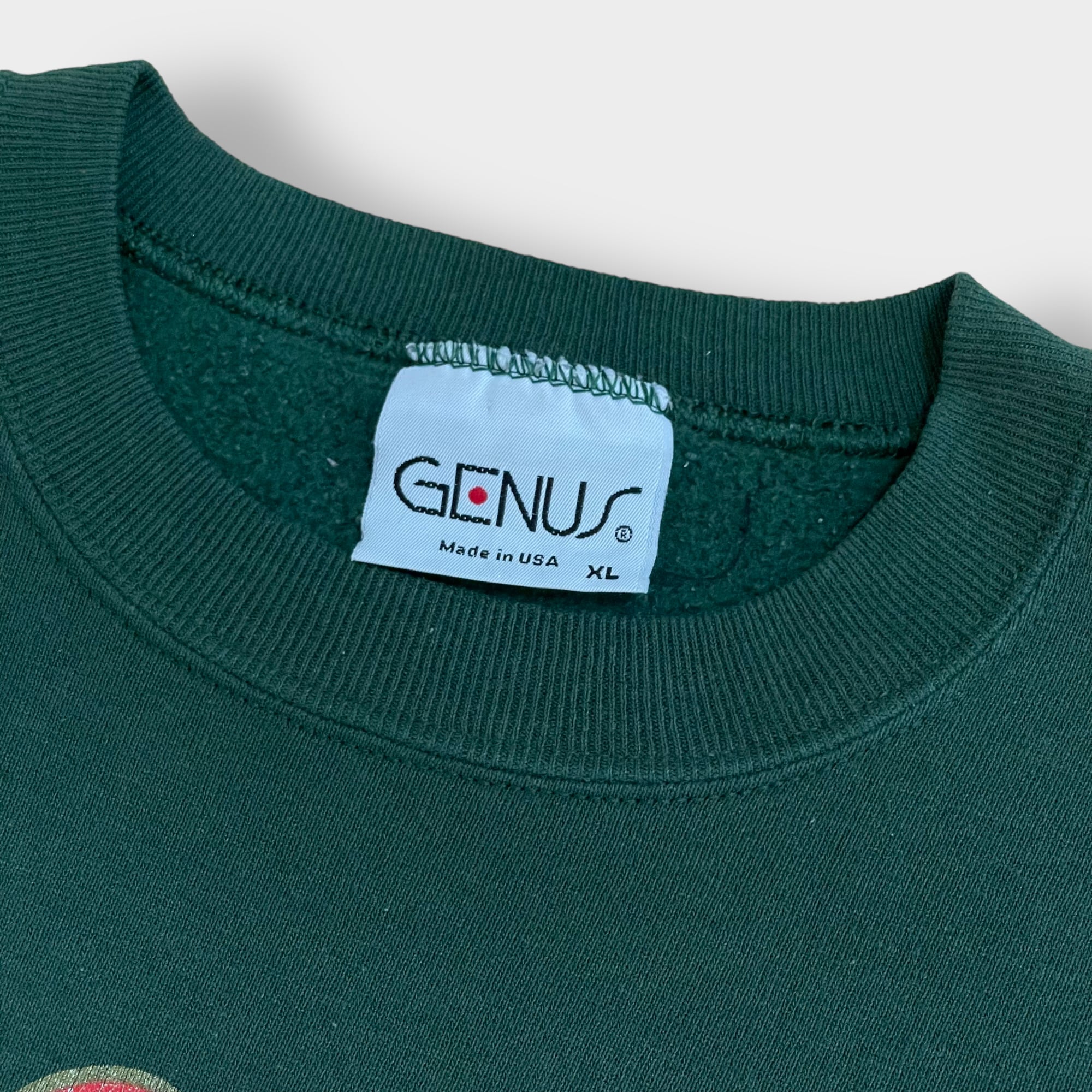 GENUS USA製 刺繍スウェット ネイビー 長袖 ビッグサイズ