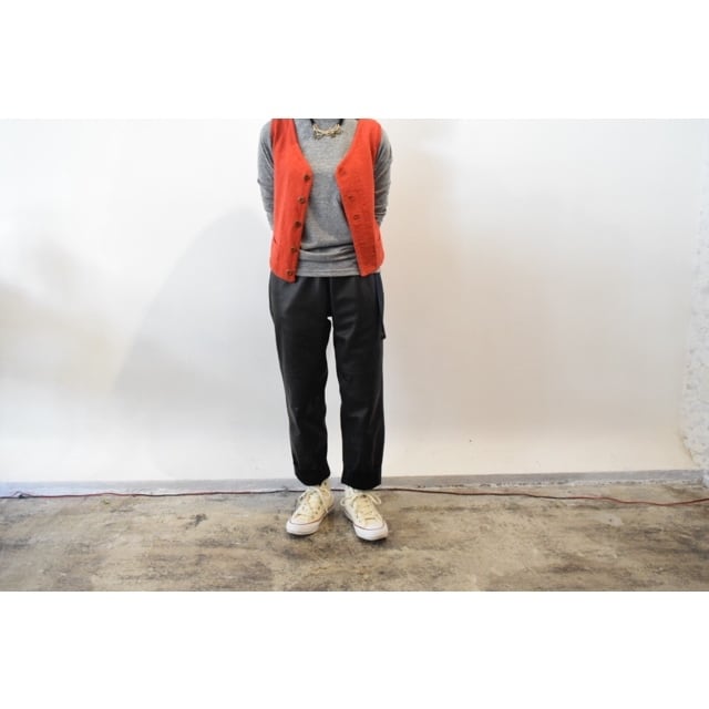 Simva123-0053-BK Leather Easy Pant Black | O'KEEFFE Online Store