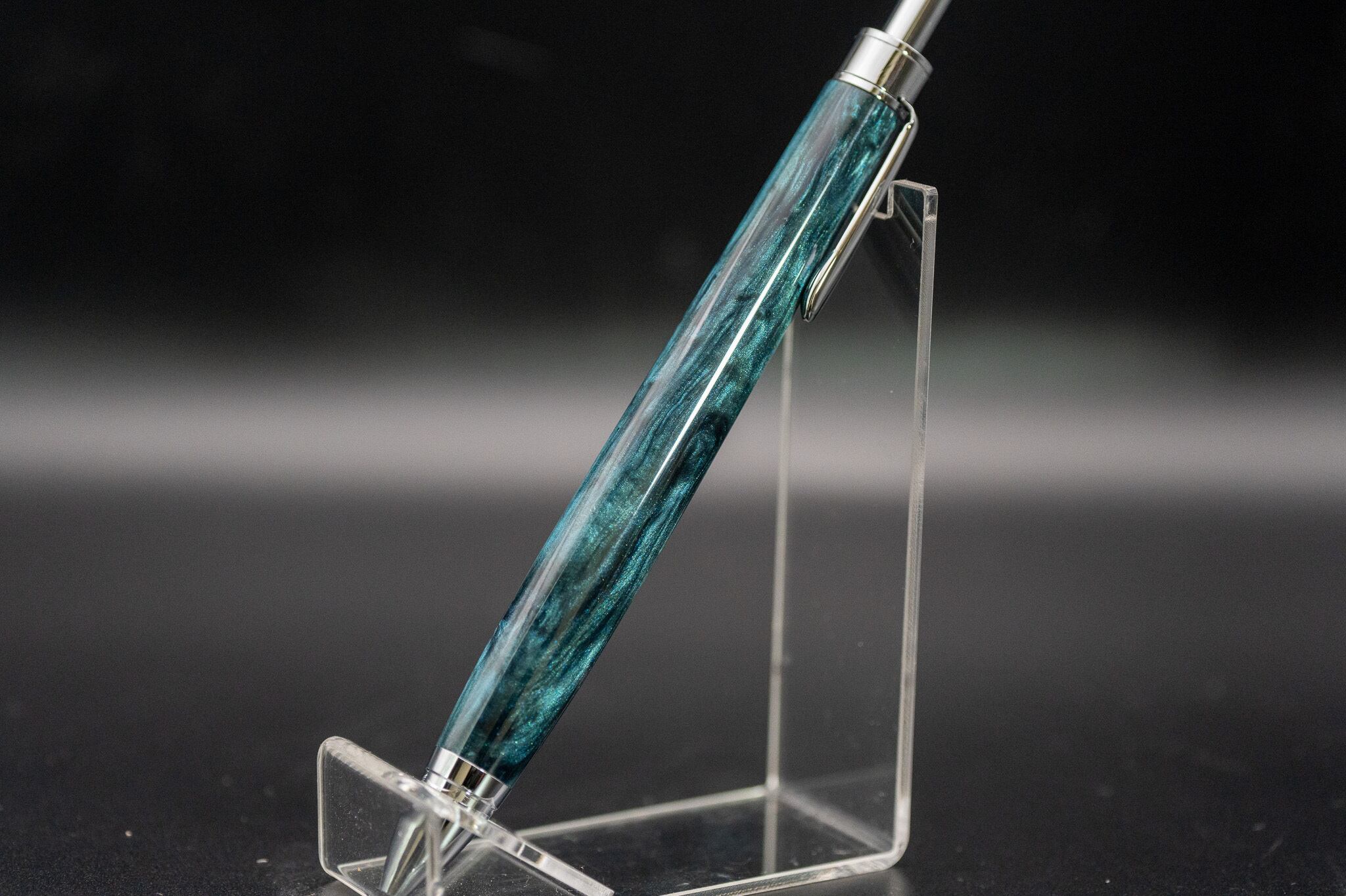 創造性と透明美】レジン silver BP | 木軸ペン工房 金杢犀