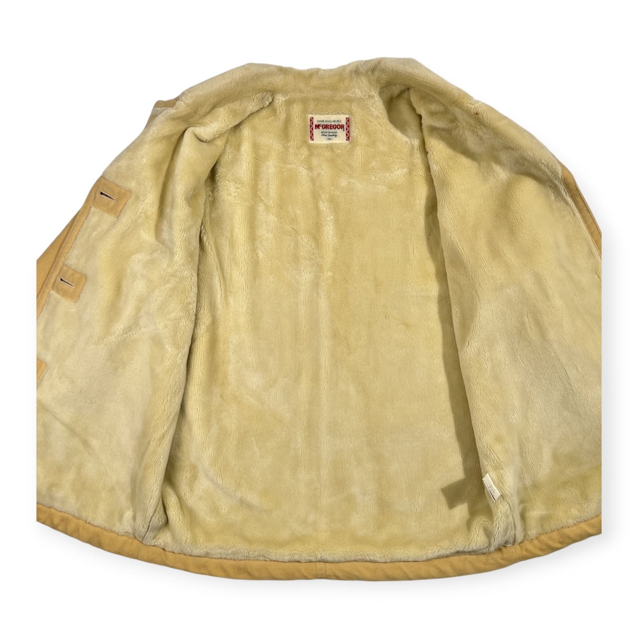 McGREGOR マクレガー 裏フリース ランチ コート ジャケット M /イエローベージュ系/メンズ/日本製/ビンテージ