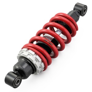 【努力特価】デイトナ(Daytona) バイク用 リアサスペンション グロム(13-20)専用 250-258mm 車高調整機能付き 乗り心地改善 強化リアショック ブラックボディ/レッドスプリング 92482