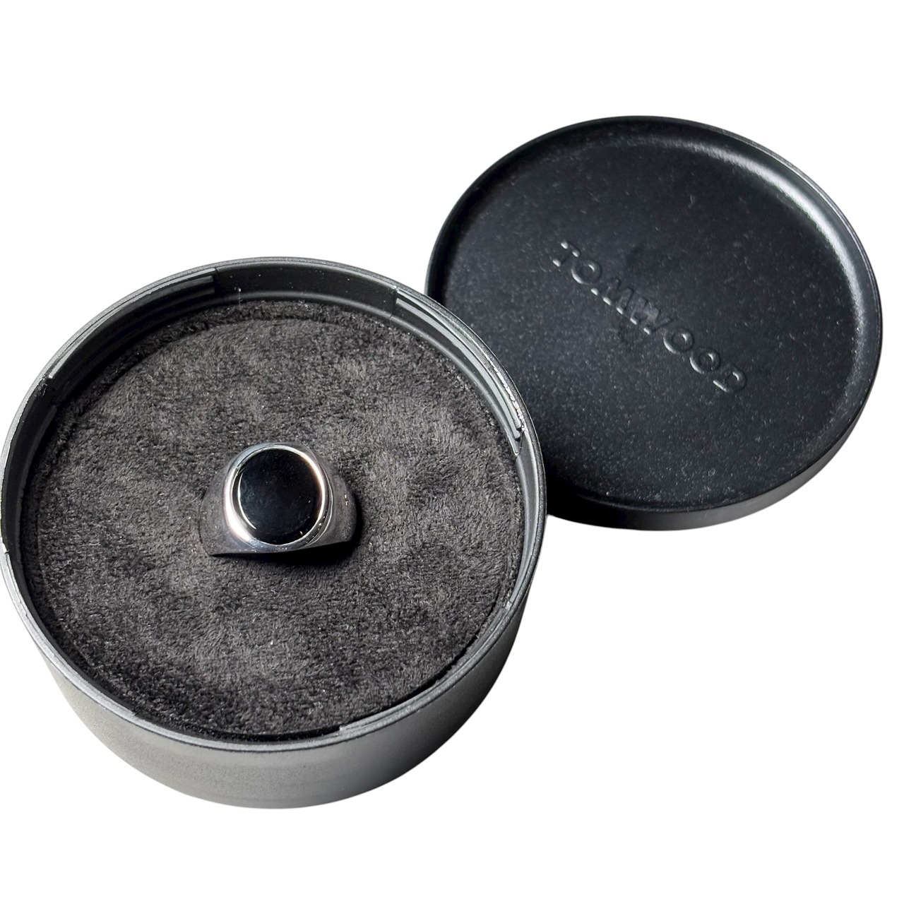 TOM WOOD silver Black Onyx signet ring