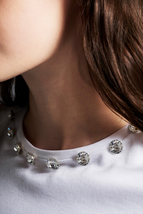 CRYSTAL TEE WHITE【翁安芸様着用商品】