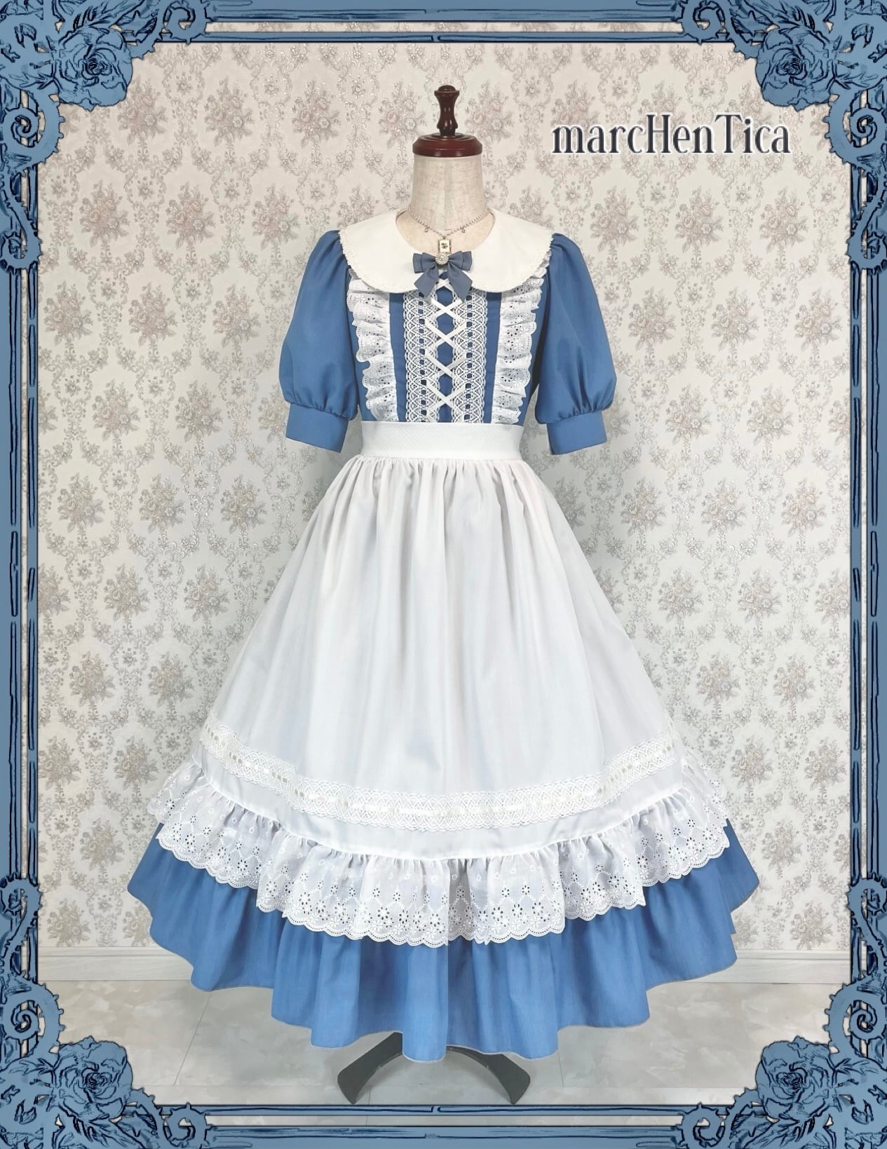 【最終値下げ】marcHenTicaシャルロッテワンピース エプロン付 シャルロッテワンピース | HirokoTokumine