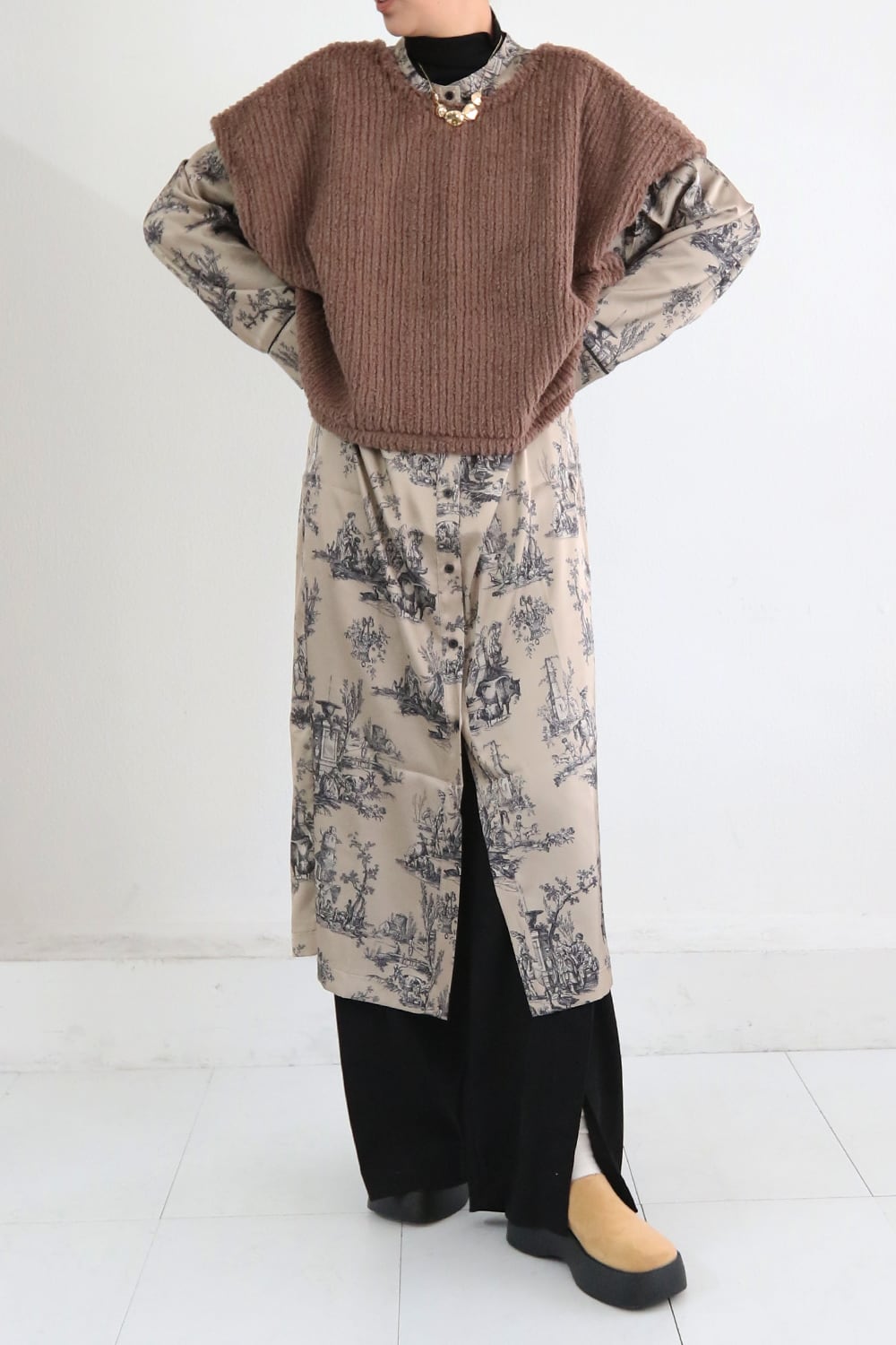 ファー2WAYベスト(5W32023K)