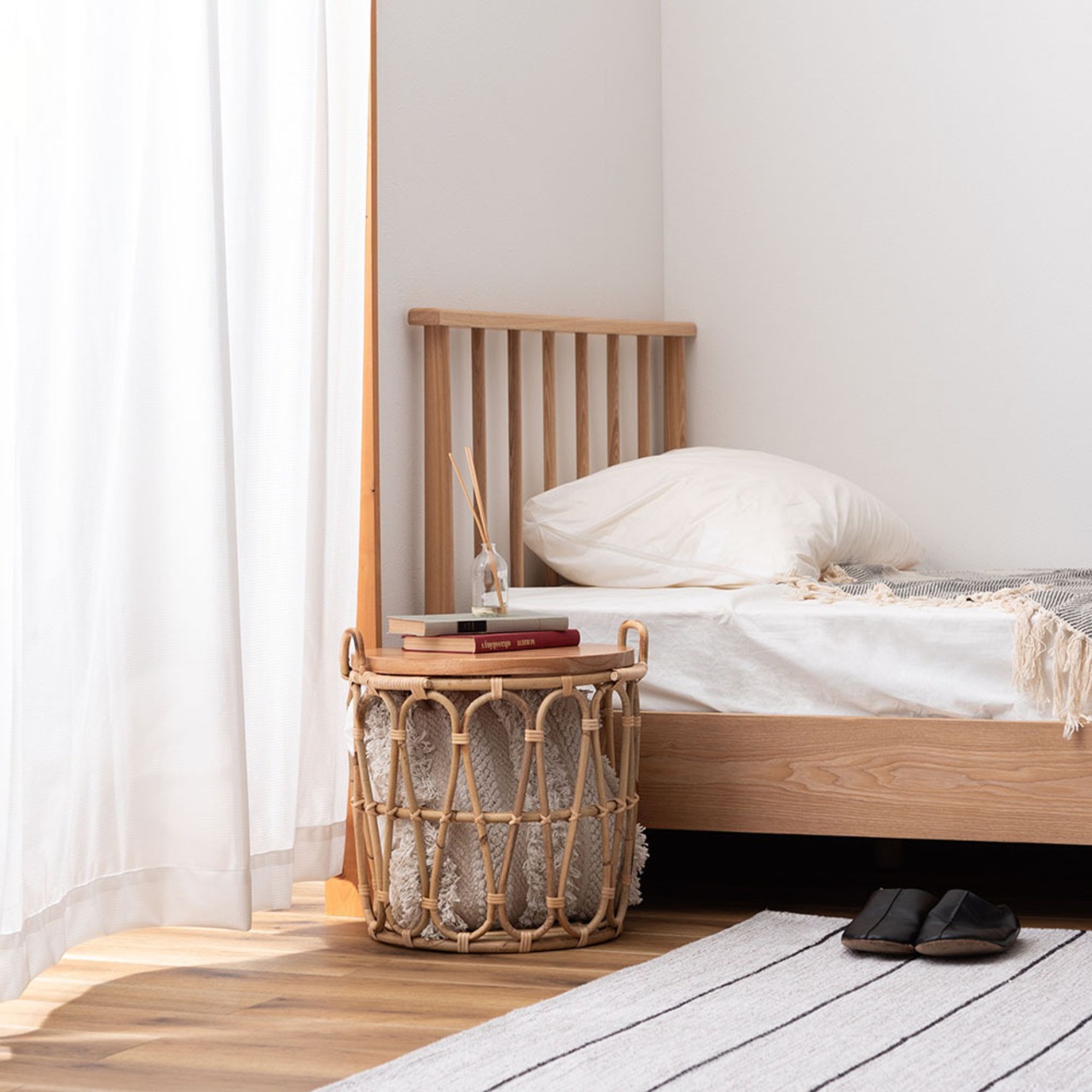 バスケットテーブル ラタン テーブル かご