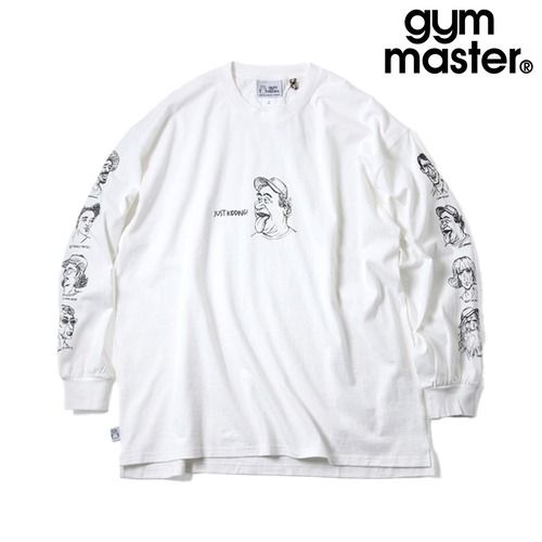 gym master ジムマスター 7.4oz In My Heart ビッグロンT|I want to be free フロント&袖プリント グラフィック長袖Tシャツ G821716 ホワイト