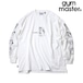 gym master ジムマスター 7.4oz In My Heart ビッグロンT|I want to be free フロント&袖プリント グラフィック長袖Tシャツ G821716 ホワイト