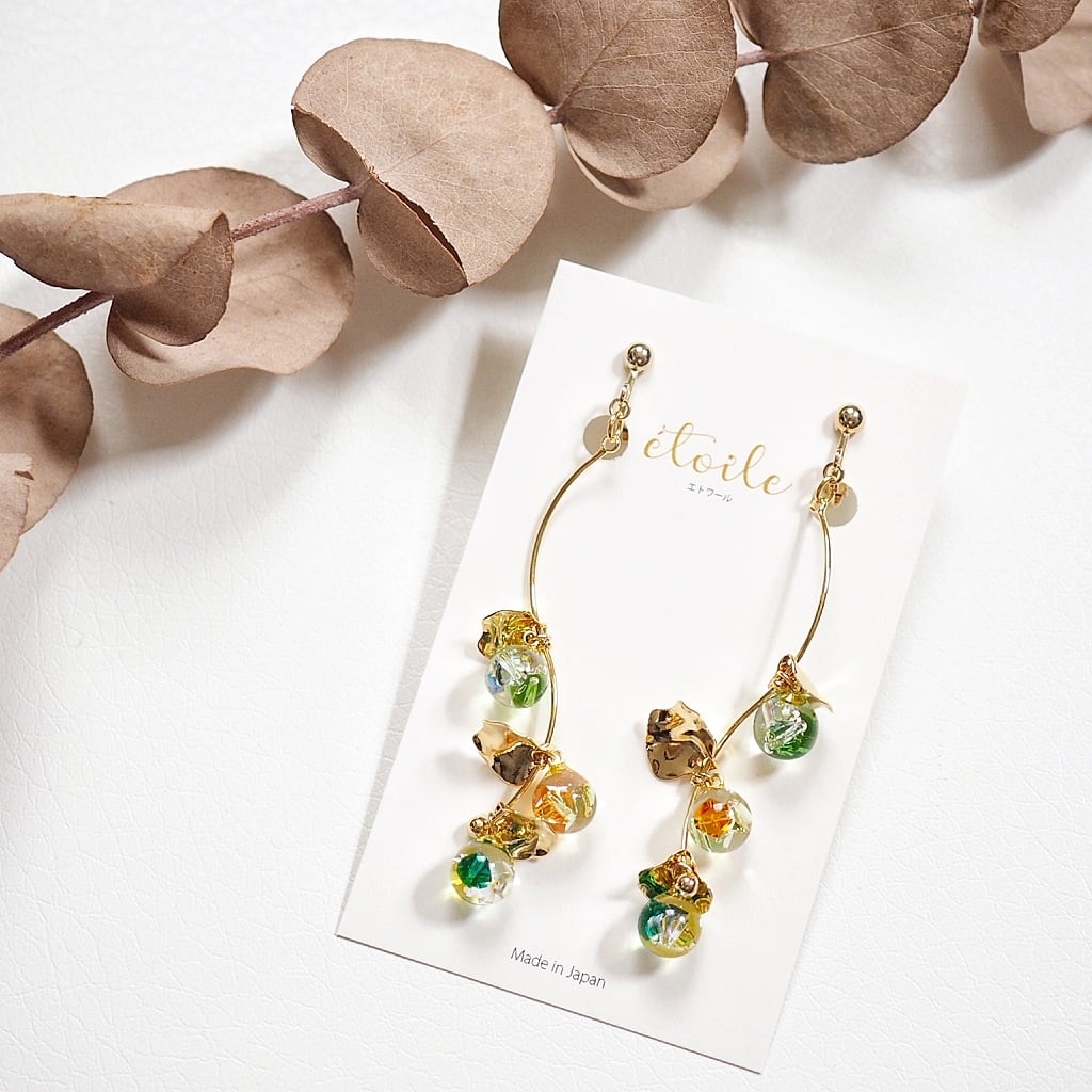 Gちゃん様専用♡14kgf earring】ぶどうちゃん・イヤリング Gold | etoile