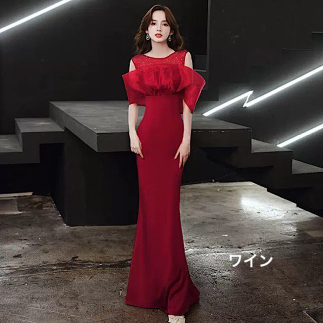 SRSDG] CSCDD フレンチイブニングドレス秋セレブ宴会気質ロングスリム  