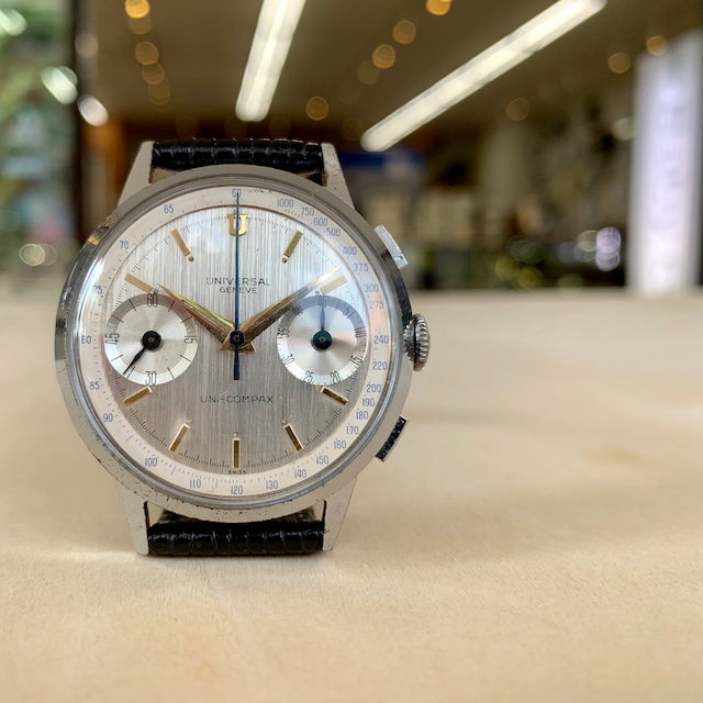 【Universal Geneve】 1962’s UNI-COMPAX コンパックス ２カウンター トリプルカラー 稀少UG140 OH / VintageWatch / chronograph / Valjoux Cal.22