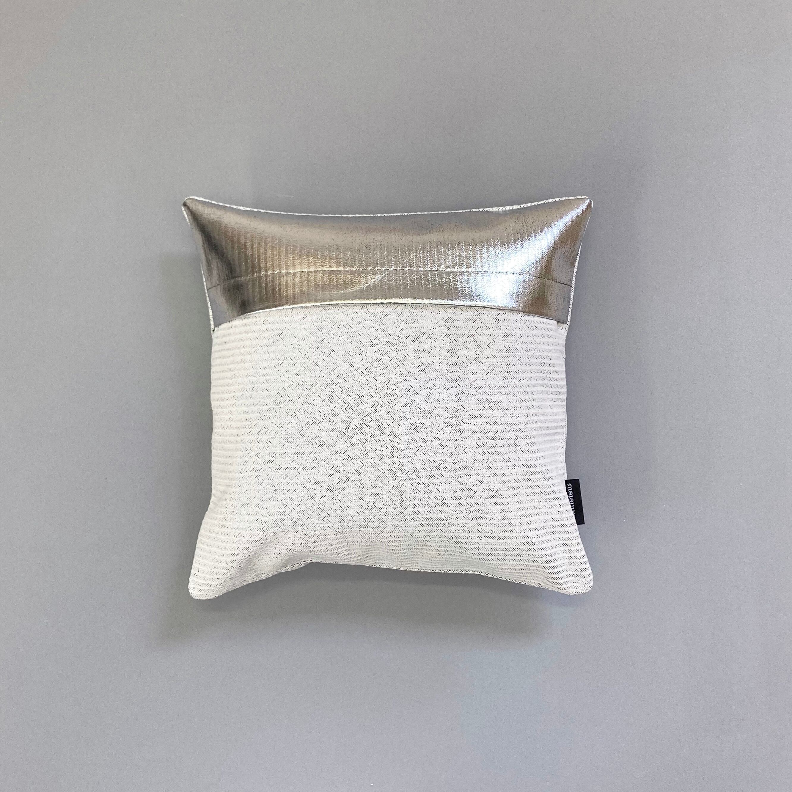 cushion cover [ gray × light silver ] | textiletells