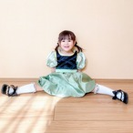 クーポンで2,880円→1,714円【即納】100/110size訳あり品プリンセスベビードレス グリーン【海外輸入服 子供服 ドレス】