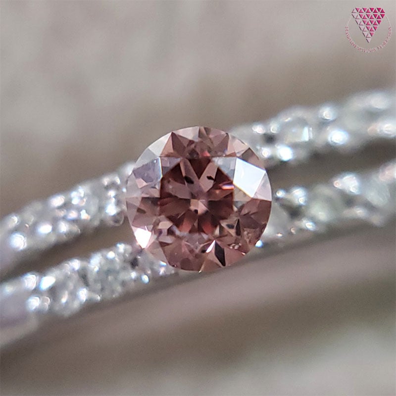 0.084ct 天然ピンクダイヤ　FANCY DEEP ORANGY PINK