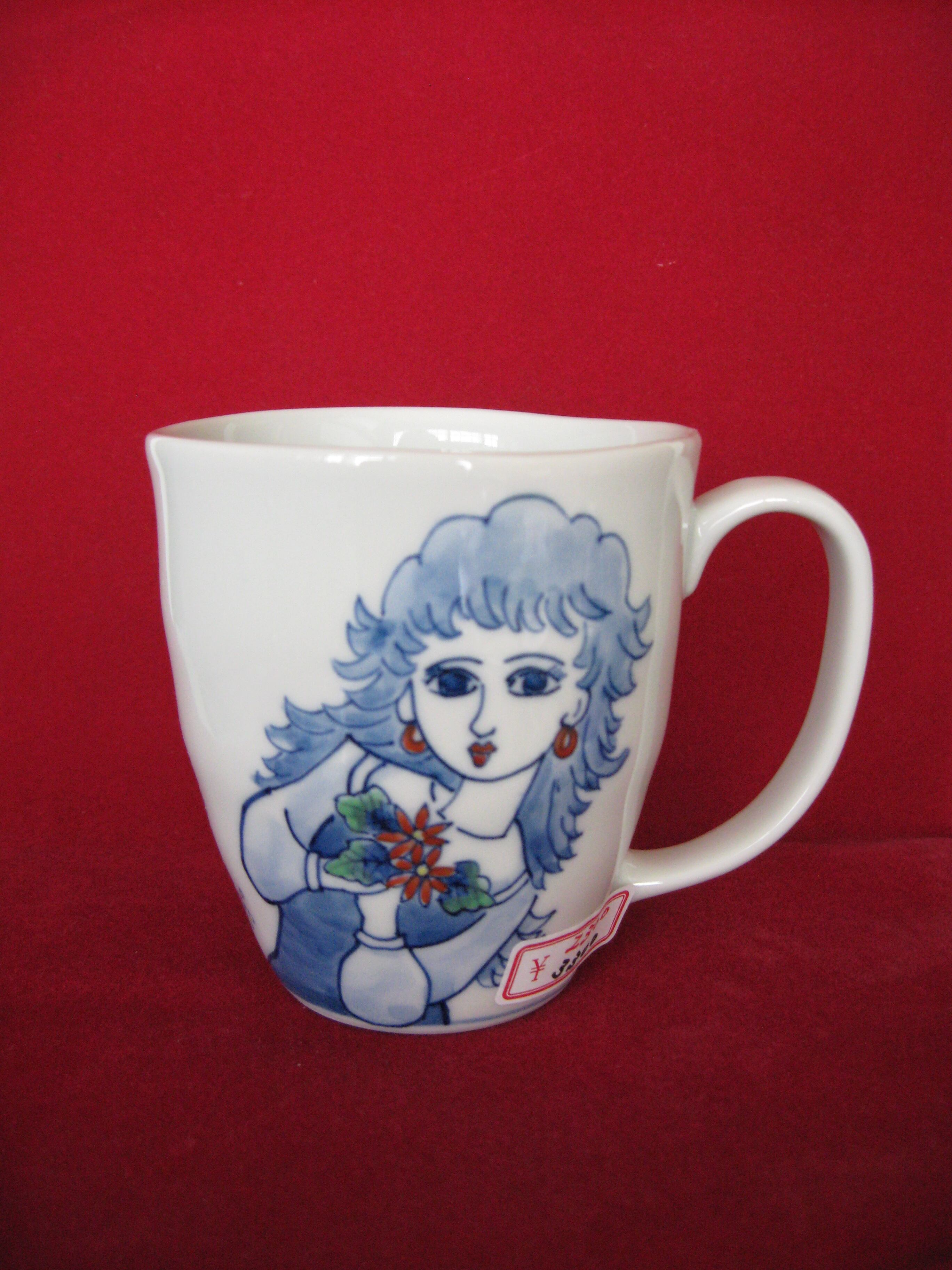 有田焼 手描き ミルクカップ 少女 | ギャラリー 紫香