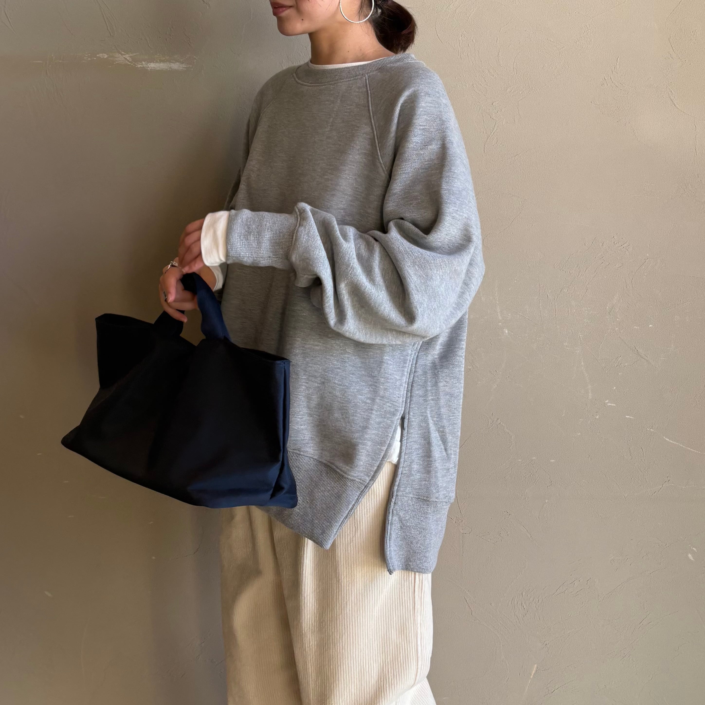 GSC7496AFBST起毛HネックWカフLCZ5ｘ3ｍｍSDオーダー料込 CLOCHE 】 裏起毛サイドジップスウェット | valance 福井｜レディース