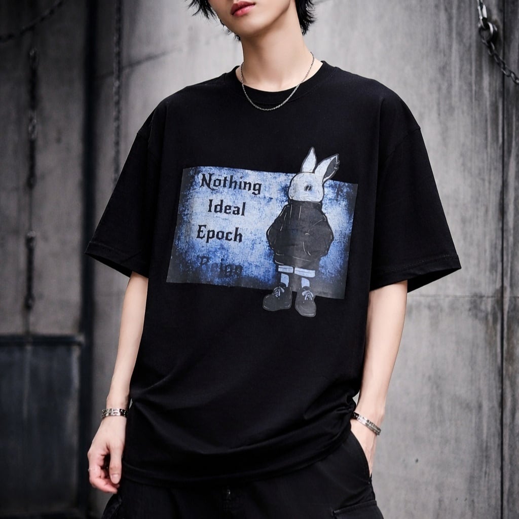 Blue Frame Rabbit T-Shirt | NIER CLOTHING