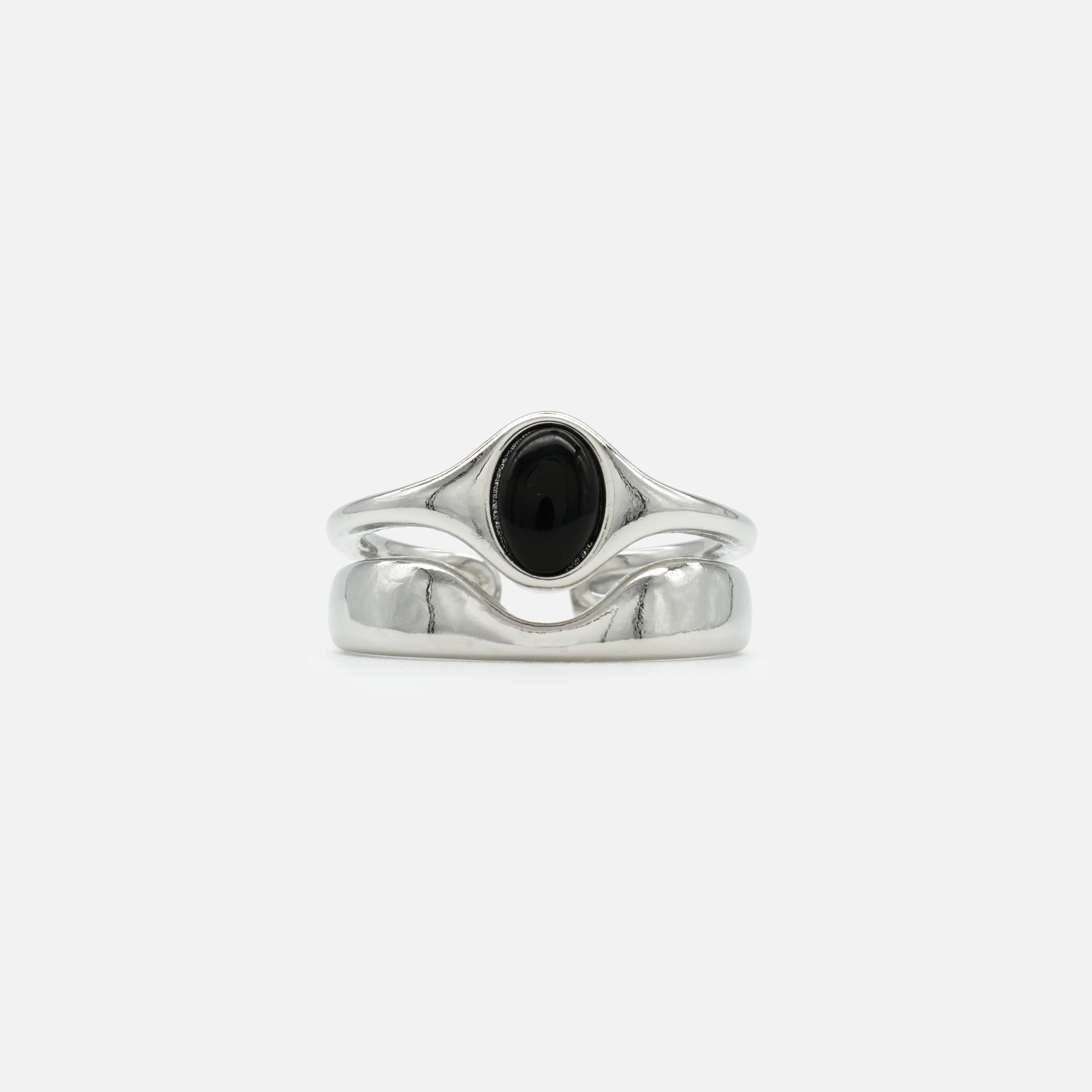 Black double ring | 13lue