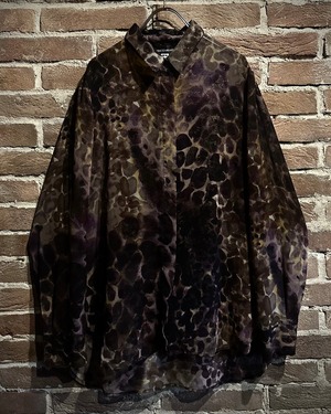 【Caka act3】Beautiful Gradation Dot Pattern Vintage Loose Sheer Shirt