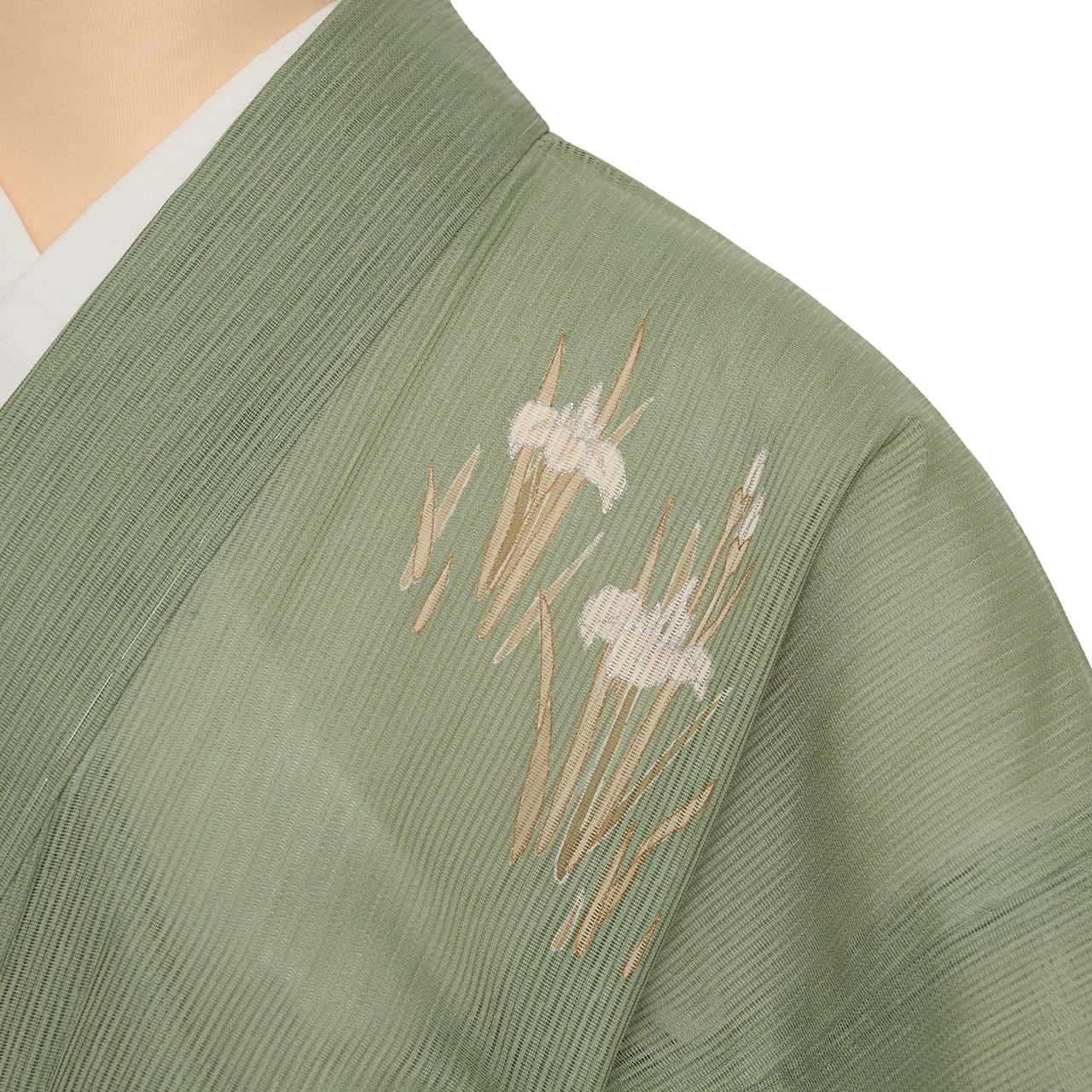 菖蒲の模様 手描友禅附下 経絽着物【中古】 | かわの屋