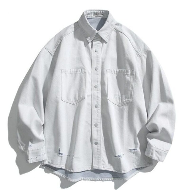 Distressed denim shirt 21135