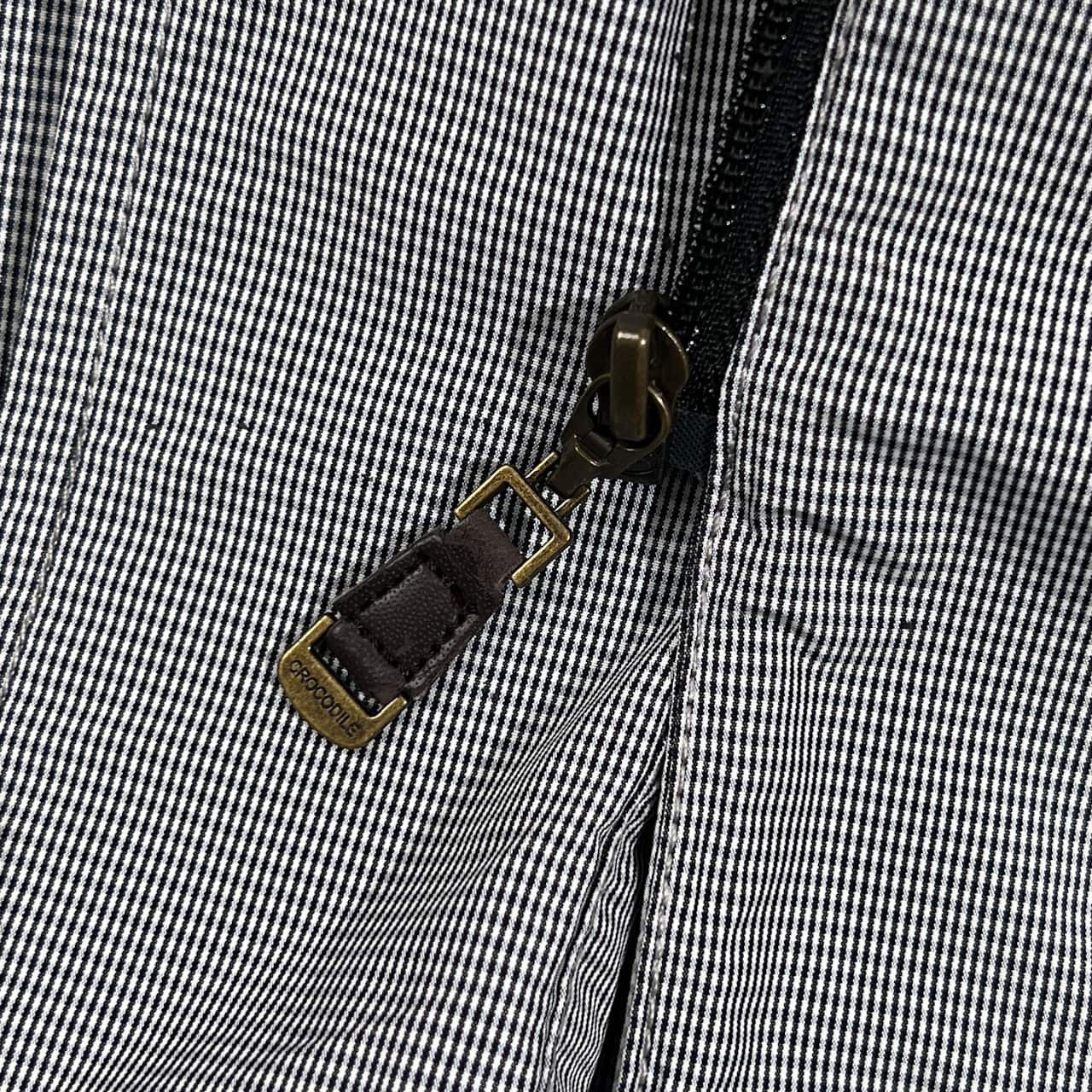 CROCODILE クロコダイル チェック ハーフコート M/ネイビー×ホワイト系 レディース