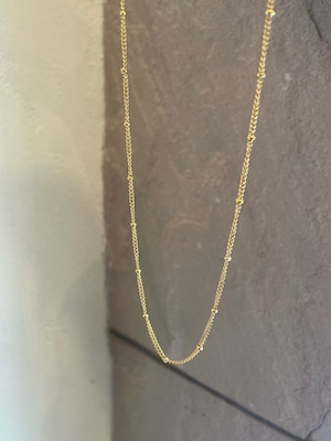 MERAK I / Brass Breaded Chain Necklace（Gold）