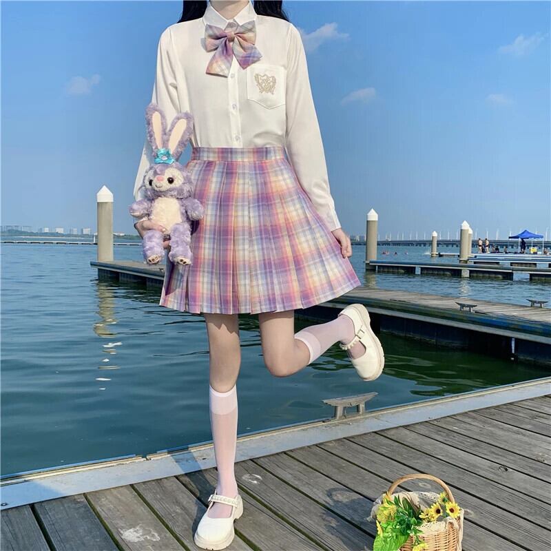 ロミマザー　プリーツスカート　フォークダンス衣装　日本製　チェック柄　可愛い clsk-02-01renew.jpg