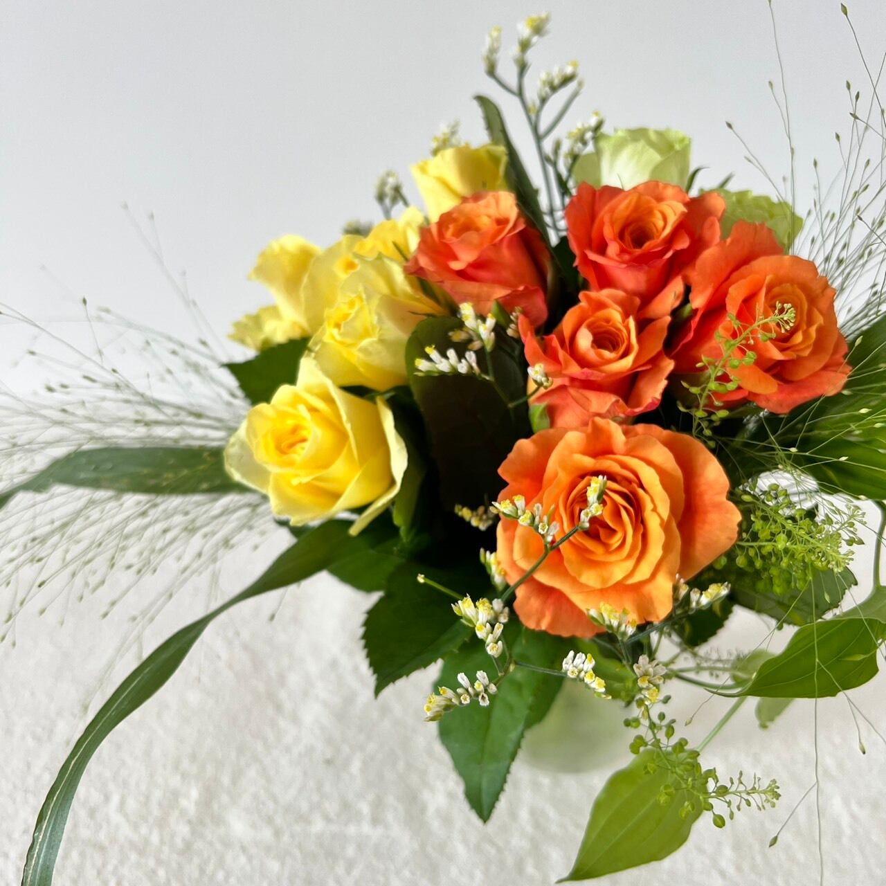 【完売】夏色ショートローズのビタミンブーケ|数量限定・送料&クール便込み|花束・生花|フラワーロス救済