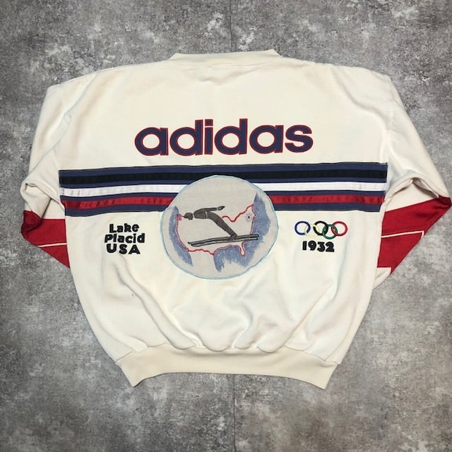 希少 80's adidas レークプラシッド オリンピック 1980 ロゴスウェット トレーナー USA vintage ビンテージ　550K