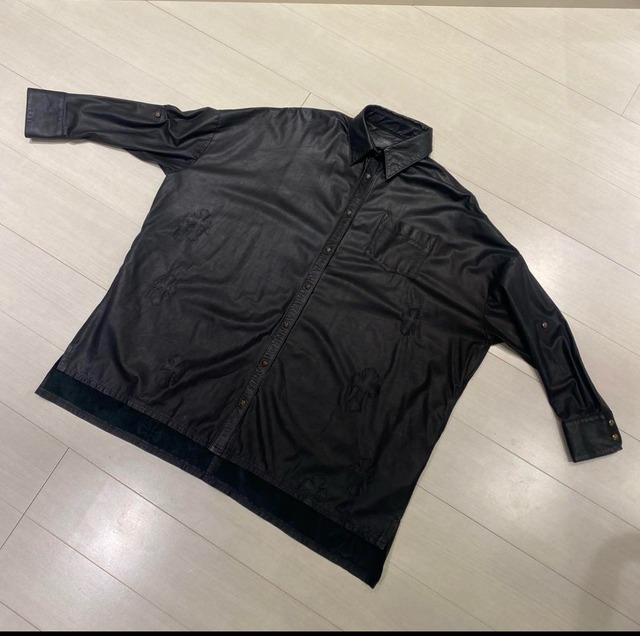 CHROME HEARTS クロムハーツ レザーシャツ 本革 シルバー装飾