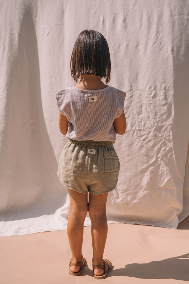 Studio Boheme Paris  - SHORTS GEORGETTE / SAGE