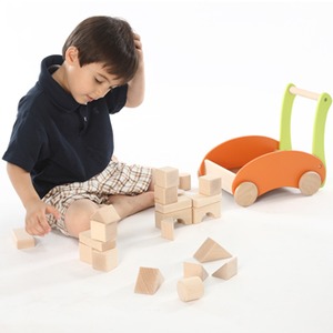 レインボーブロックスカー 知育玩具　木製　ブロック　積木　こども　人気　おすすめ　セール　プレゼント　つみき　押し車　playme おもちゃ