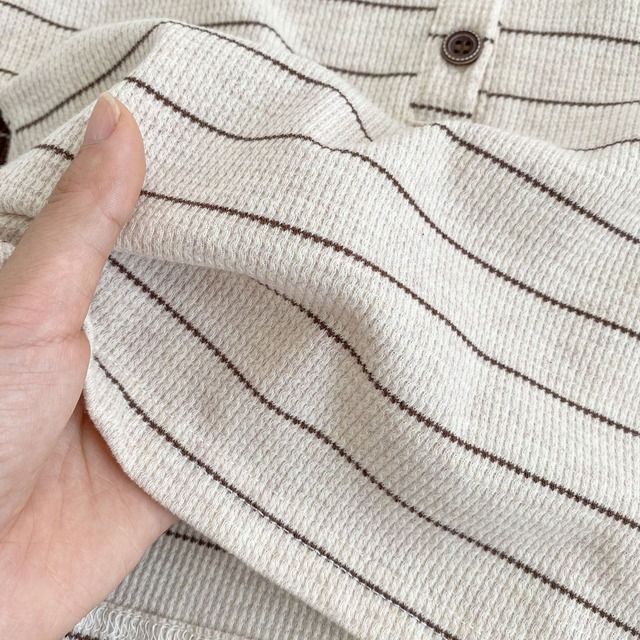 【セット】2ボタンストライプ半袖Tシャツセットアップ - 10