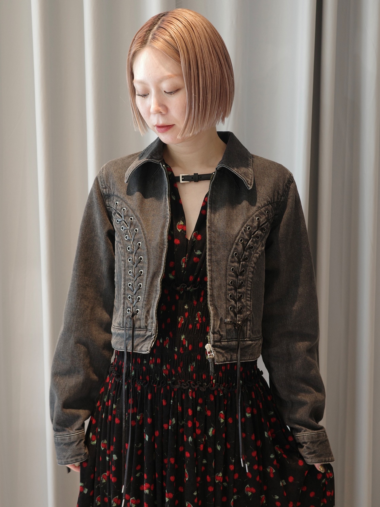 【25AW】FETICO フェティコ / Lace up denim jacket / デニムジャケット - 2