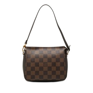 ルイ ヴィトン ダミエ トゥルース メイクアップ アクセサリーポーチ ハンドバッグ N51982 ブラウン PVC レザー レディース LOUIS VUITTON 【中古】