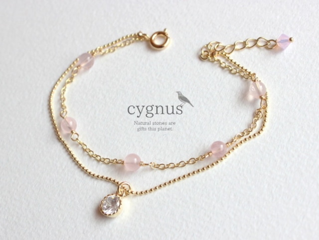 cygnus/ローズクォーツ 10月誕生石