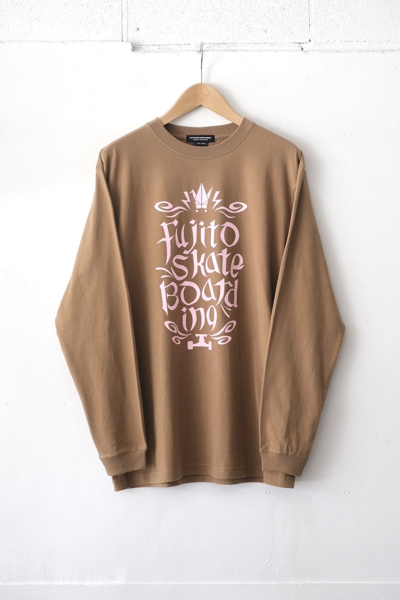 FSB L/S Tee 'melody' Dark Camel,White