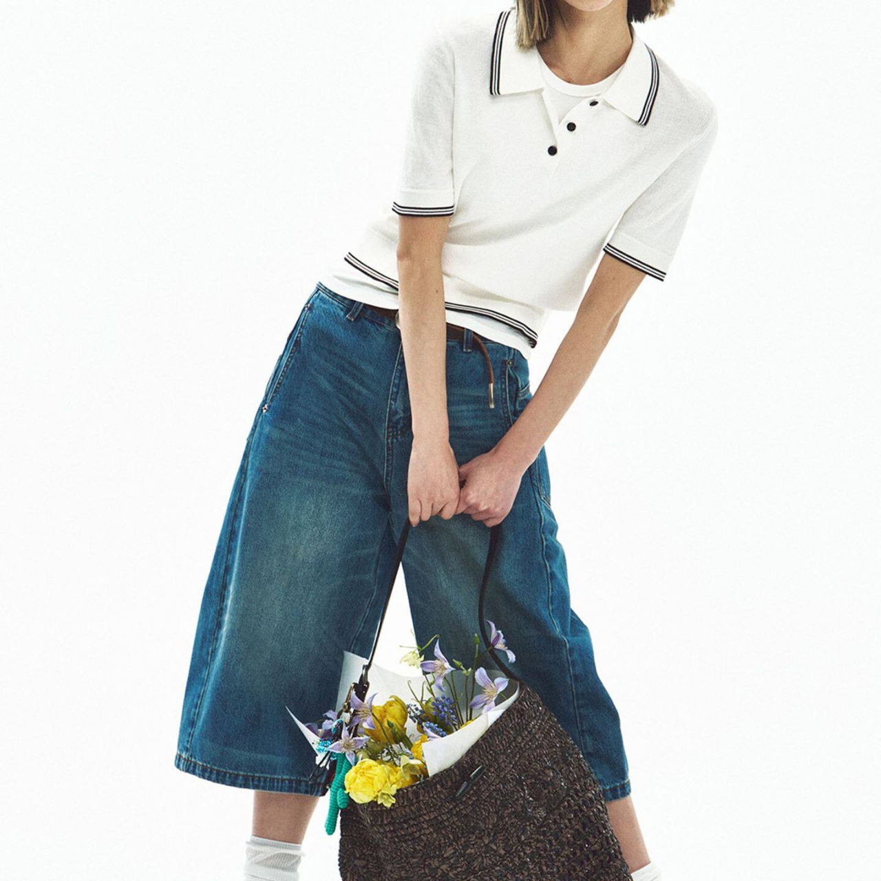Open Collar Polo Shirt T4482