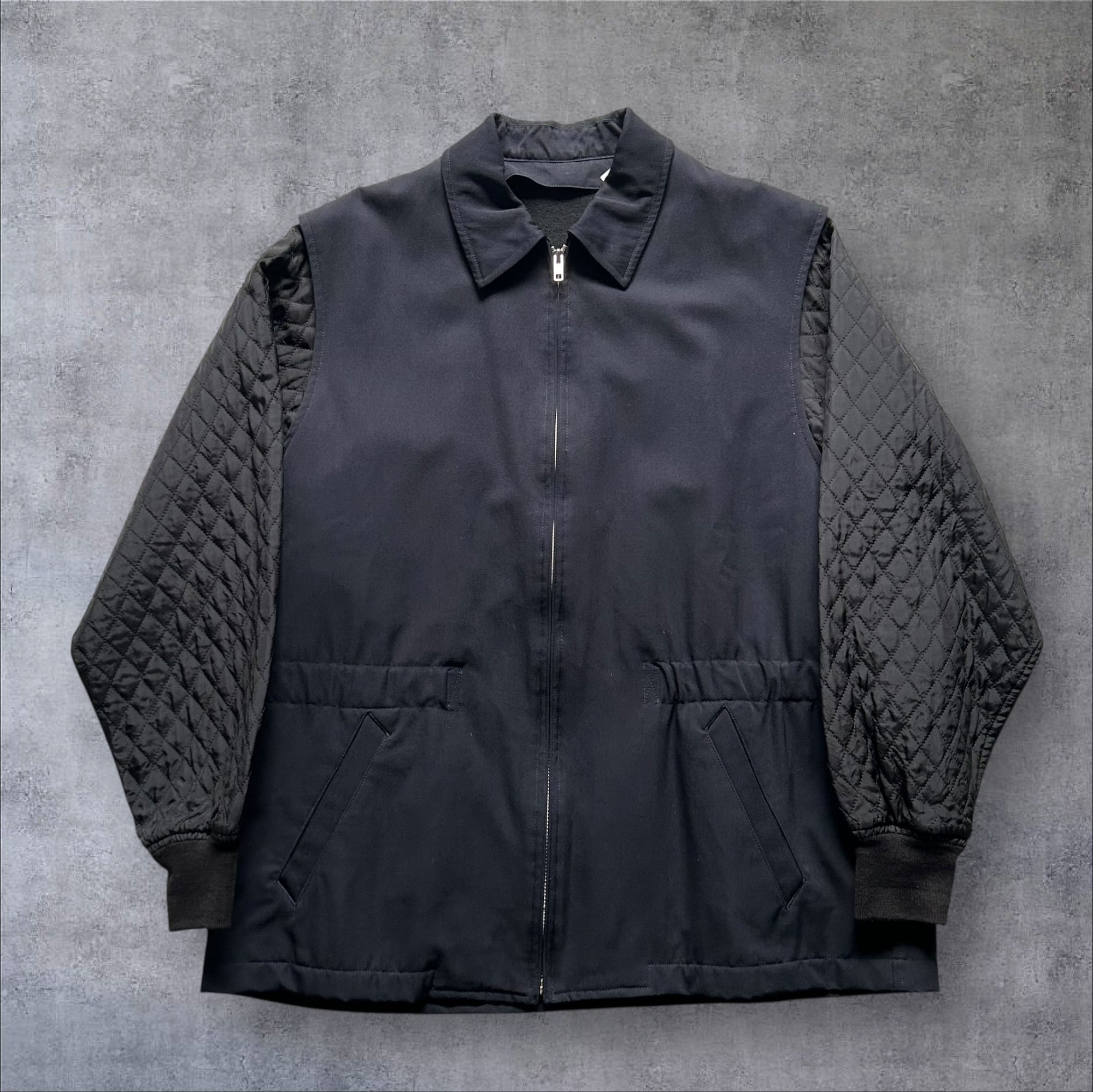 Special!! 1989s COMME des GARCONS HOMME PLUS Wool Gaba×Quilting Layered Design Jacket【高円寺店】