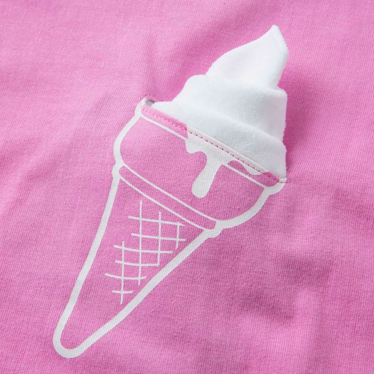 ICECREAM アイスクリーム 半袖 Tシャツ ピンク M 正規品 古着 カジュアル ウェア mixsculture ミックスカルチャー ラージ エイプ BBC KIDS icecream Tシャツ（ピンク） | inink | 斬新な3Dデザインの面白い