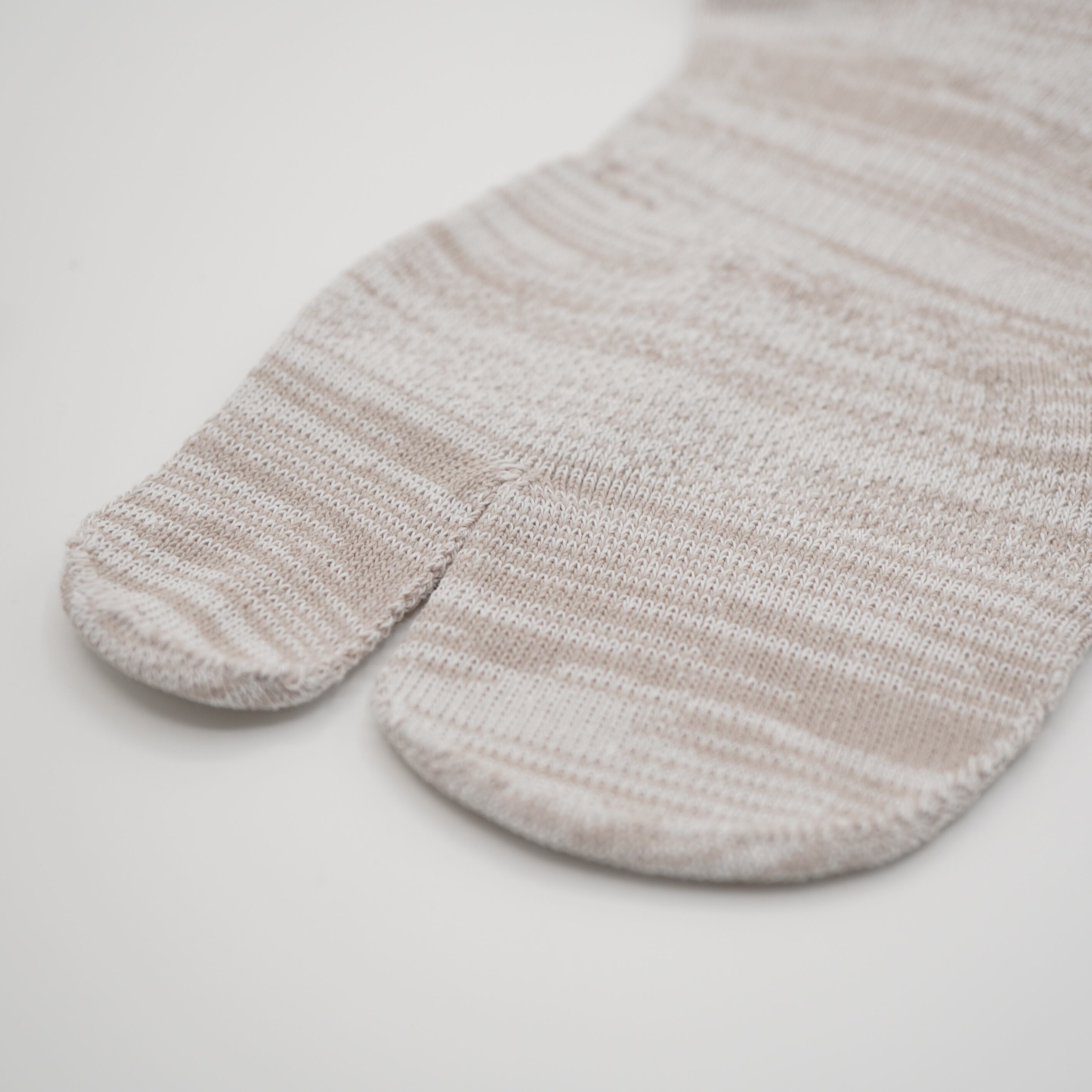 メランジ柄 ベージュ 足袋和紙ソックス レギュラー丈