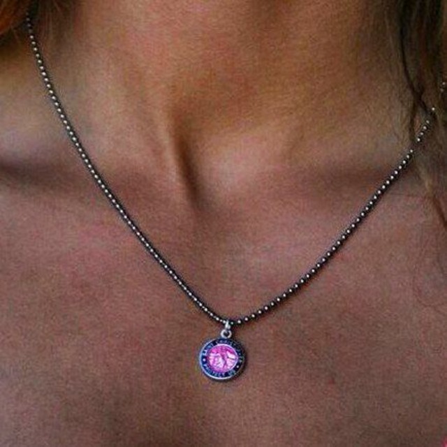 オリジナル スモール ピンク / ブラック セントクリストファー ネックレス ：GET BACK NECKLACES ゲット バック