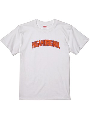Baseball logo (White × Orange) S/S T-shirts