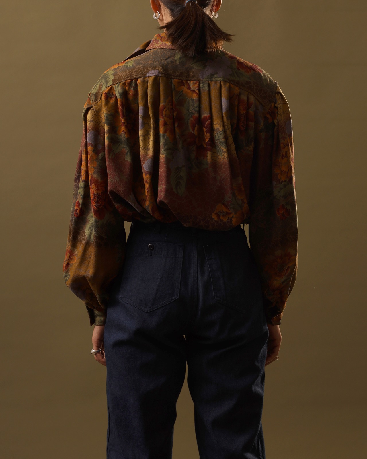 1980-90's Emanuel Ungaro / Botanical Tie Blouse